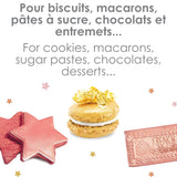 Scrapcooking - Set med 3 metallisk matfärgning - Matfärgning: guld, roséguld och rubin - Ätbar matfärg för bakning, kakor, kakor, kakor, choklad - 4019
