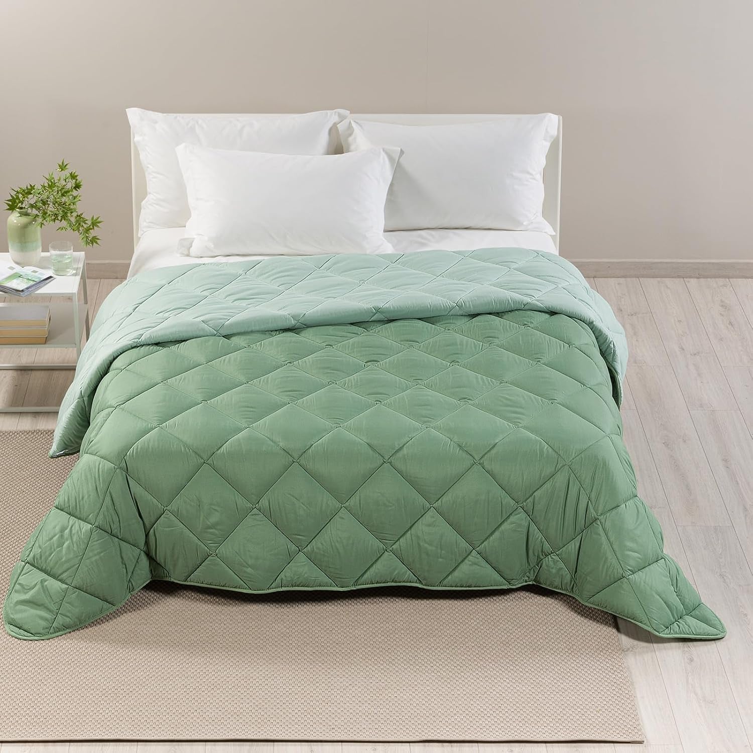 Caleffi Dubbelsäng Vintertäcke 260 X 265 Cm Mikrofiber Dubbelsäng Vinter Mjuk Bekväm Vadderad Slitstark Tvättbar Allergivänlig täcke Tillverkad i Naty Shop Täcken och täcken