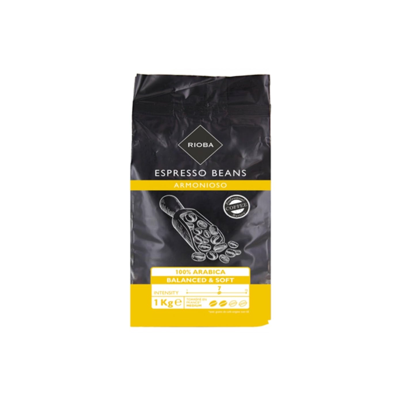 Kaffebönor 100% Arabica - Intensitet 7 Rioba - 1 kg