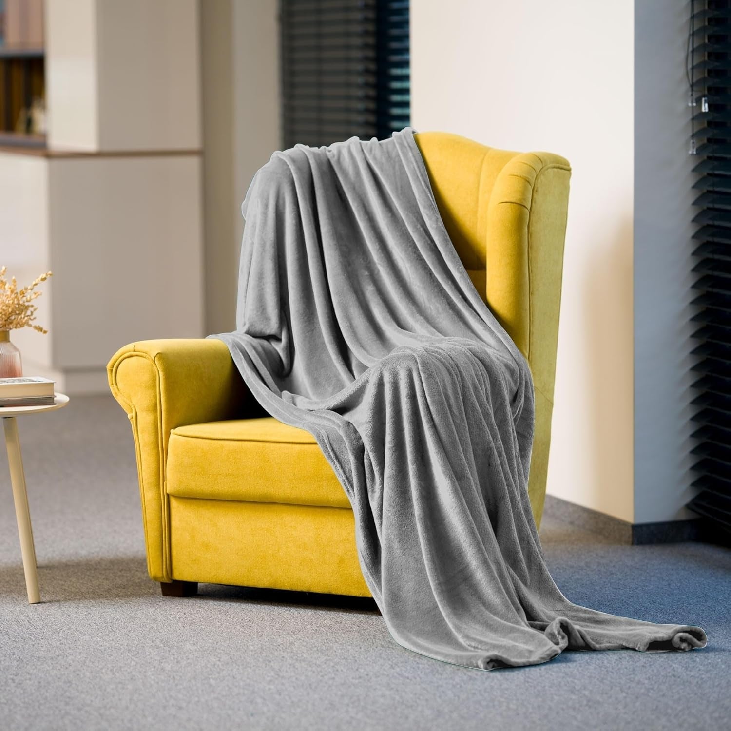 Teesa fleecefilt 200X220 Cm grå TSA8902-1 Teesa sängar och filtar