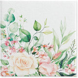 PAW - 3-lagers servetter (33 X 33 Cm) I 20 stycken I Perfekt för födelsedagar, fester, bröllop, nattvard och helgdagar I Färgade pappersservetter - Blommor, rosor I Färg: Blommiga ögonblick (paket med 2)