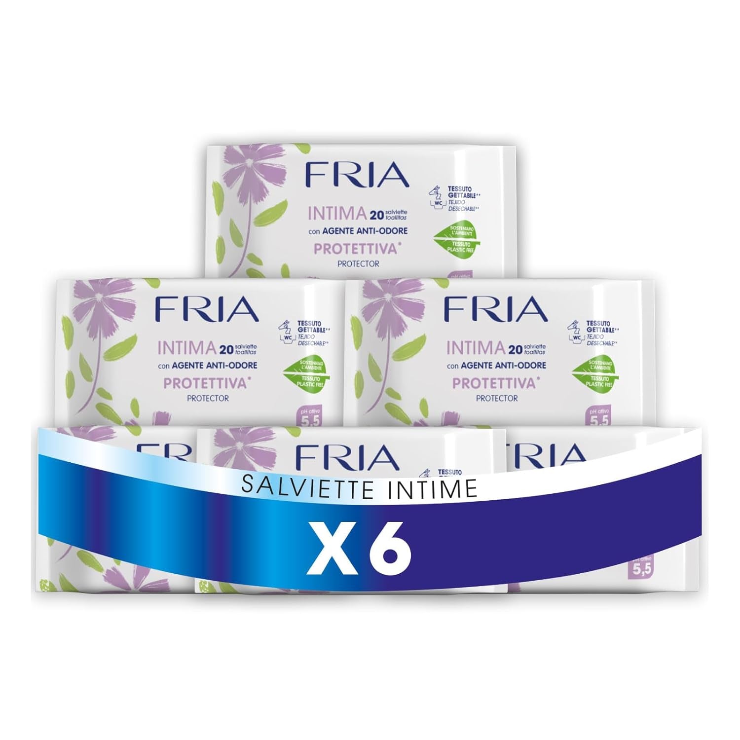 Intimservetter för intim användning, Lukthämmare, Gynekologiskt testad, Toalettpapper, Dermatologiskt testad, Value Pack med 120 våtservetter