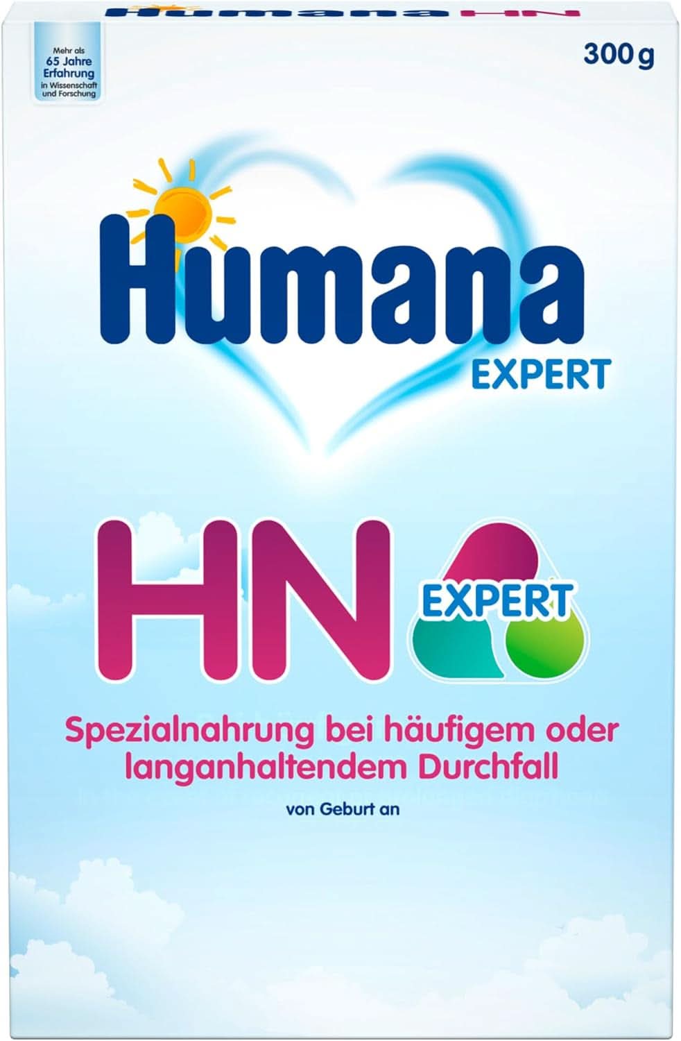 Humana HN Expert, från födseln, specialfoder för frekvent eller långvarig diarré, stödjer normaliseringen av avföringsmönstret, med banan, 300 g Naty Shop 300 gram