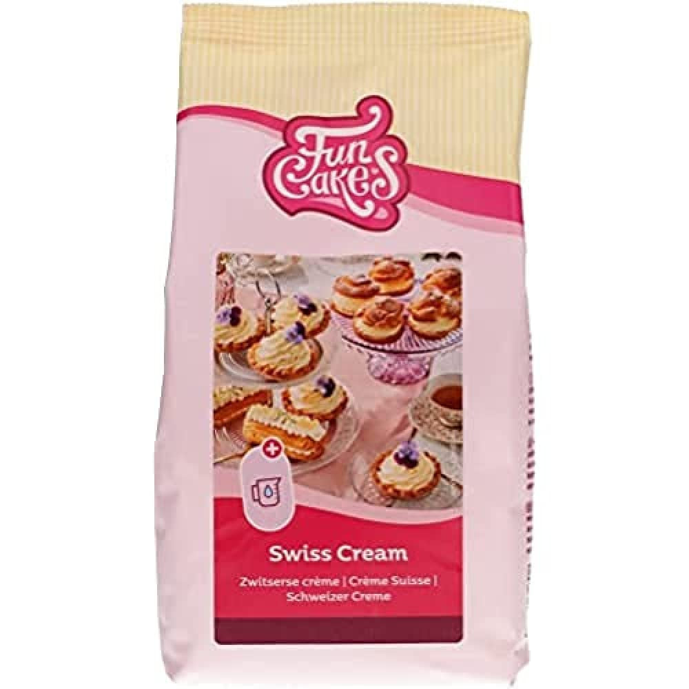Funcakes Mix Für Schweizer Sahne, Einfach Zu Berübenen, Lecker Zum Füllen Von Kuchen, Cupcakes Und Anderen Leckereien, Nur Wasser Addenden, Halal. 500 G. Blandning för bakning och matlagning Naty Shop Standardtitel