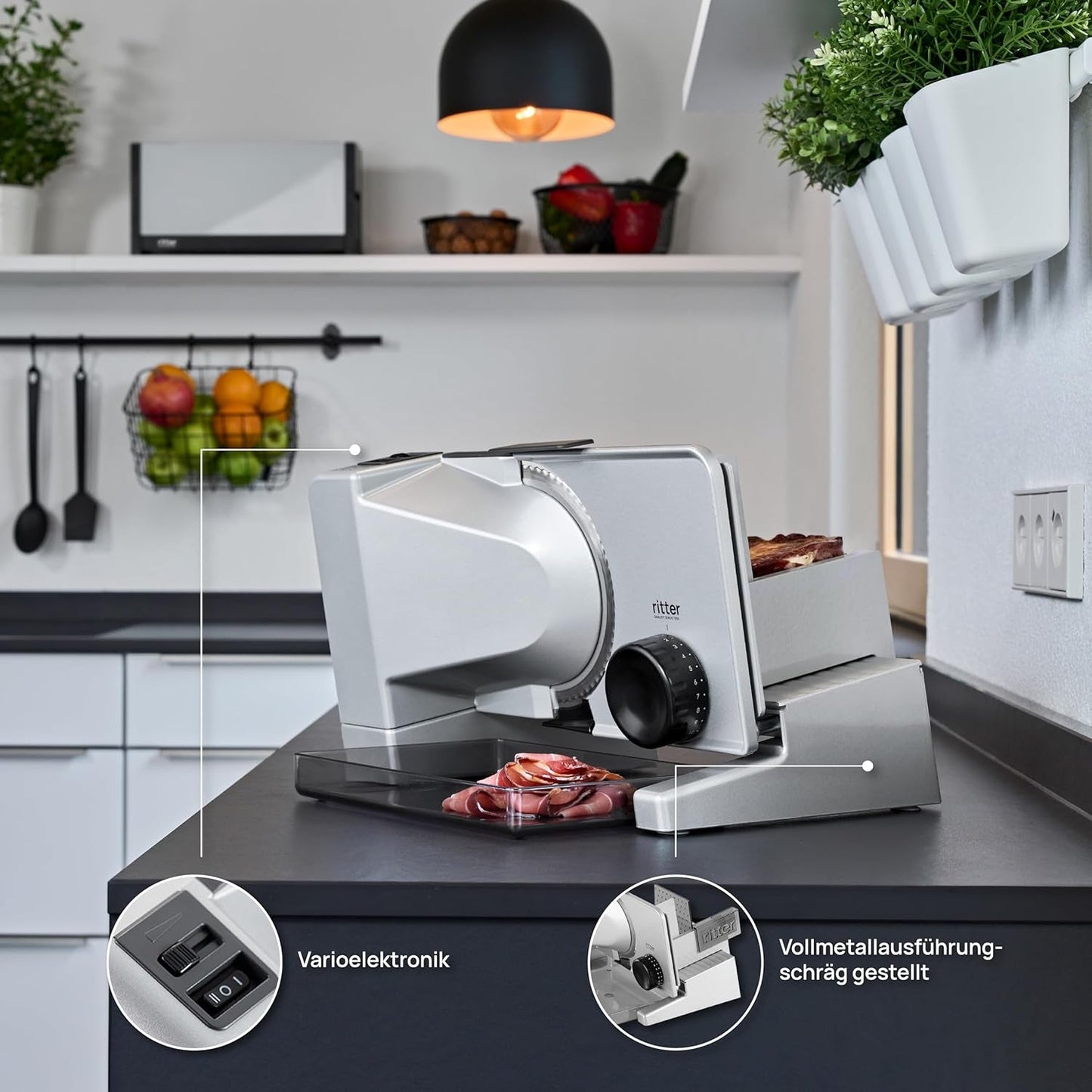 Ritter Serano 7 Duo plus Multifunktionell elektrisk skärmaskin Rasnite och Slicers Naty Shop