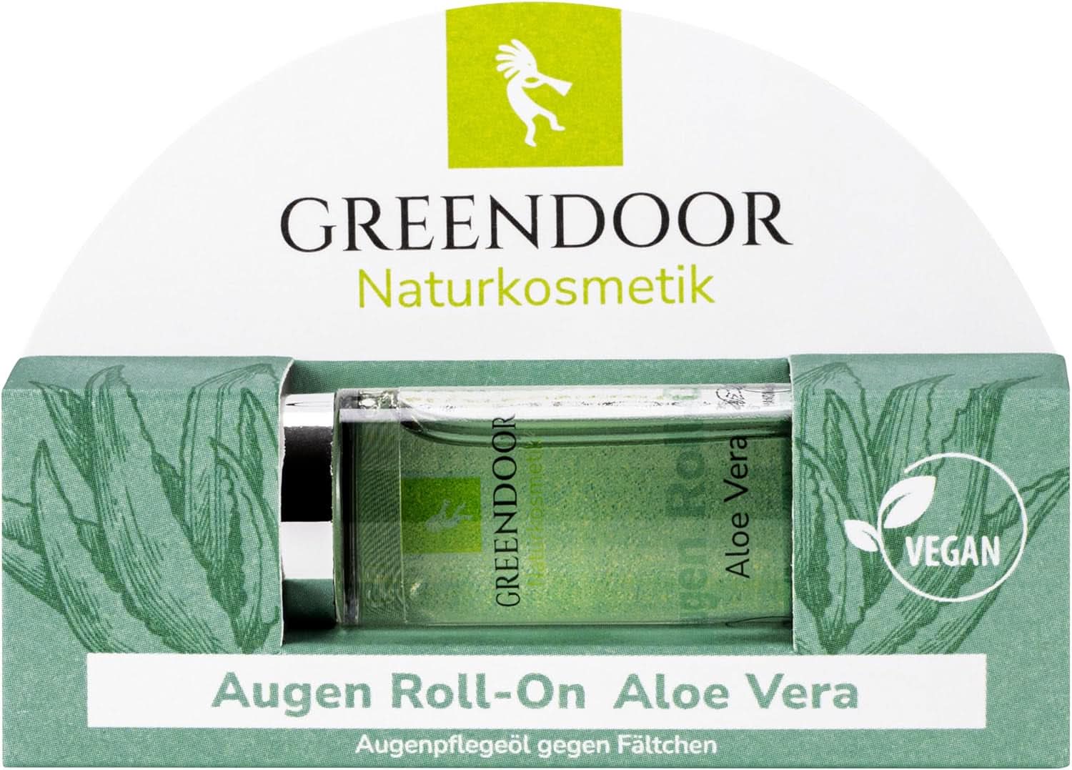 GREENDOOR Eye Roll-On Aloe Vera, naturligt ögonserum mot rynkor, 10 ml Cosmetics and Beauty Naty Shop
