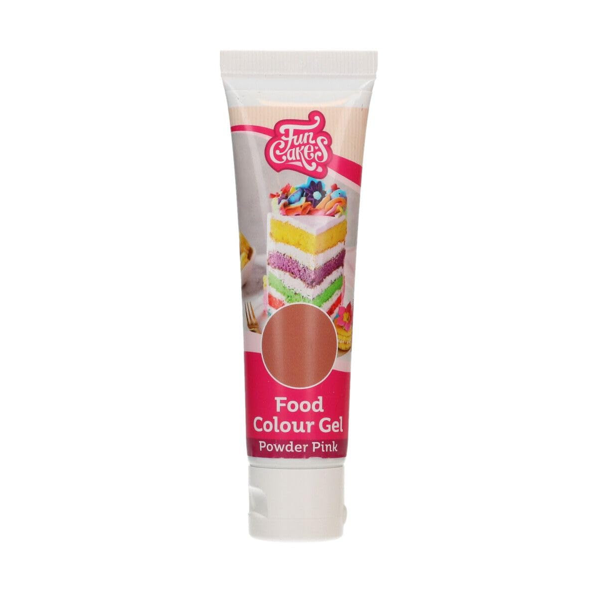 Livsmedelsfärg Funcakes Gel Powder Pink: Högkoncentrerad matfärg för deg, grädde, fondant, marsipan, bakverk, enkel dosering, individuella droppar för att skapa levande färger, Halal, 30 g