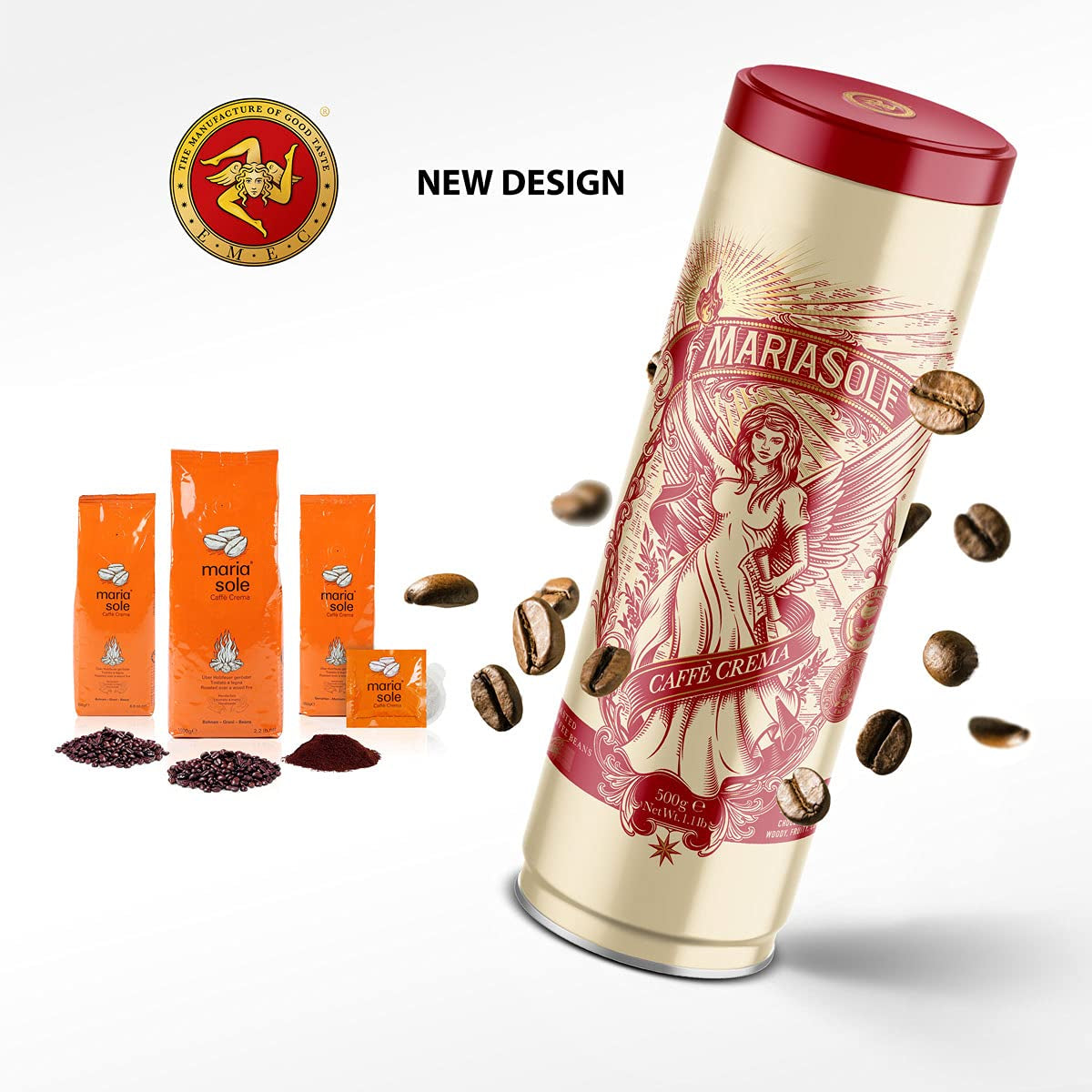 Caffè Crema 1kg – Traditionell Röstung i Sizilien über Holzfeuer In Handarbeit – Premium Kaffeebohnen für Vollaautomat und Siebträger