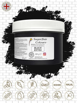 Matfärg Sugarflair Max Concentrated Svart, högkoncentrerad matfärg för marsipan och fondant, pastafärgning Max Concentrate - 400 g