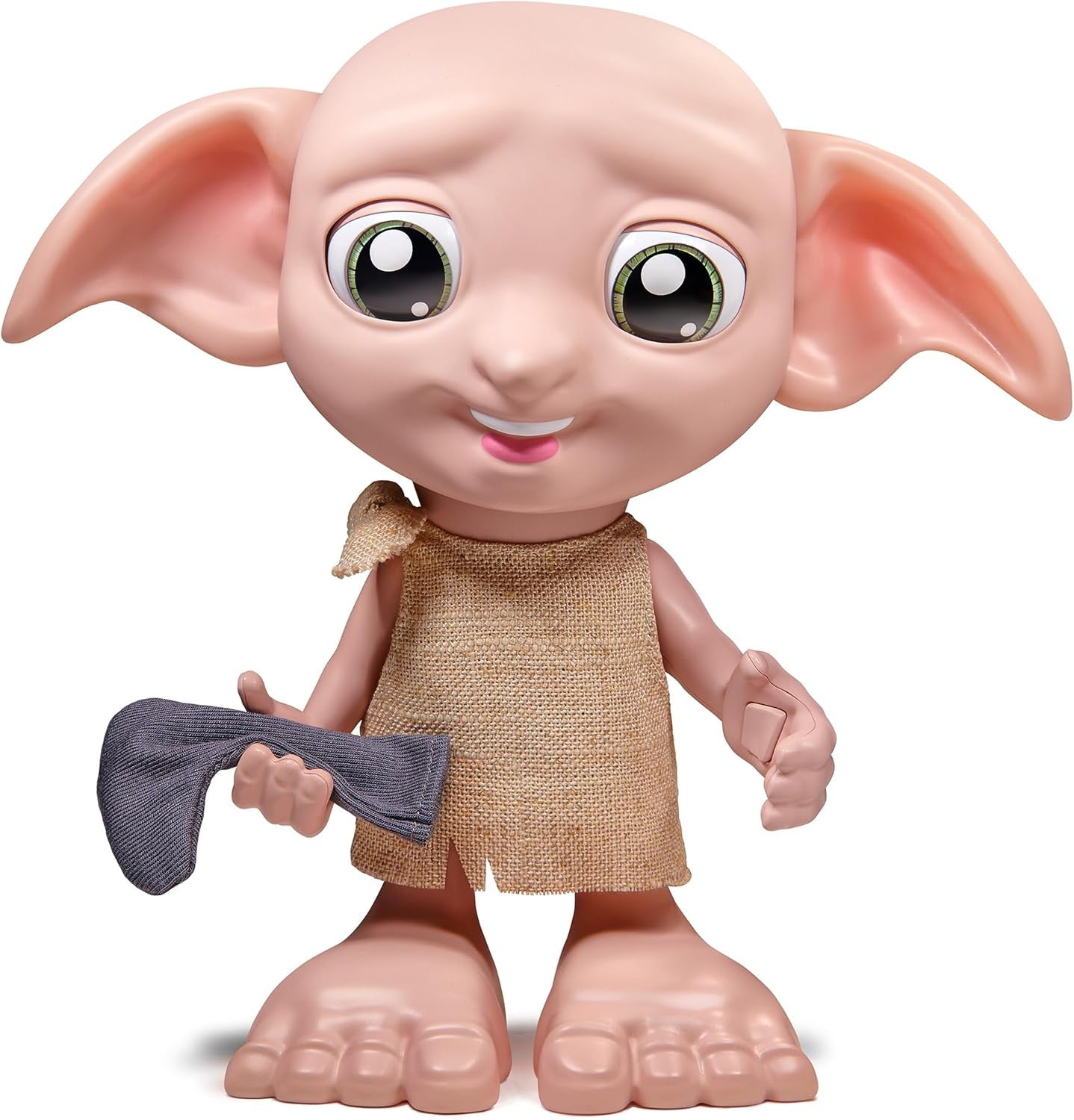 Wizarding World Harry Potter - Dobby House Elf Interactive Doll med 30+ ljud, meningar och rörelser, tysk-italienska, leksak för 6 år gammal, Fanartikel Dockor Naty Shop