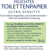 HiPP babymjukt vått toalettpapper (6 x 50 ark), 99 % vatten, ultrakänsligt, oparfymerat, med gångjärnslock