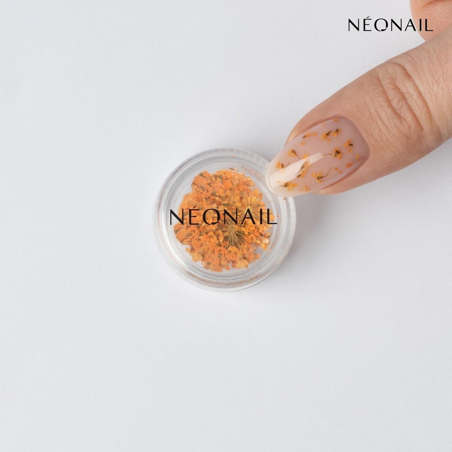 NÉONAIL Nail Art Flowers Set - Trockenblumen - Getrocknete Blumen - Nageldesign Zubehör - Nageldekorationen - Getrocknete Blüten - Nageldekoration - Gelnägel Zubehör - 3 Farben - Rosa, Lila, Orange