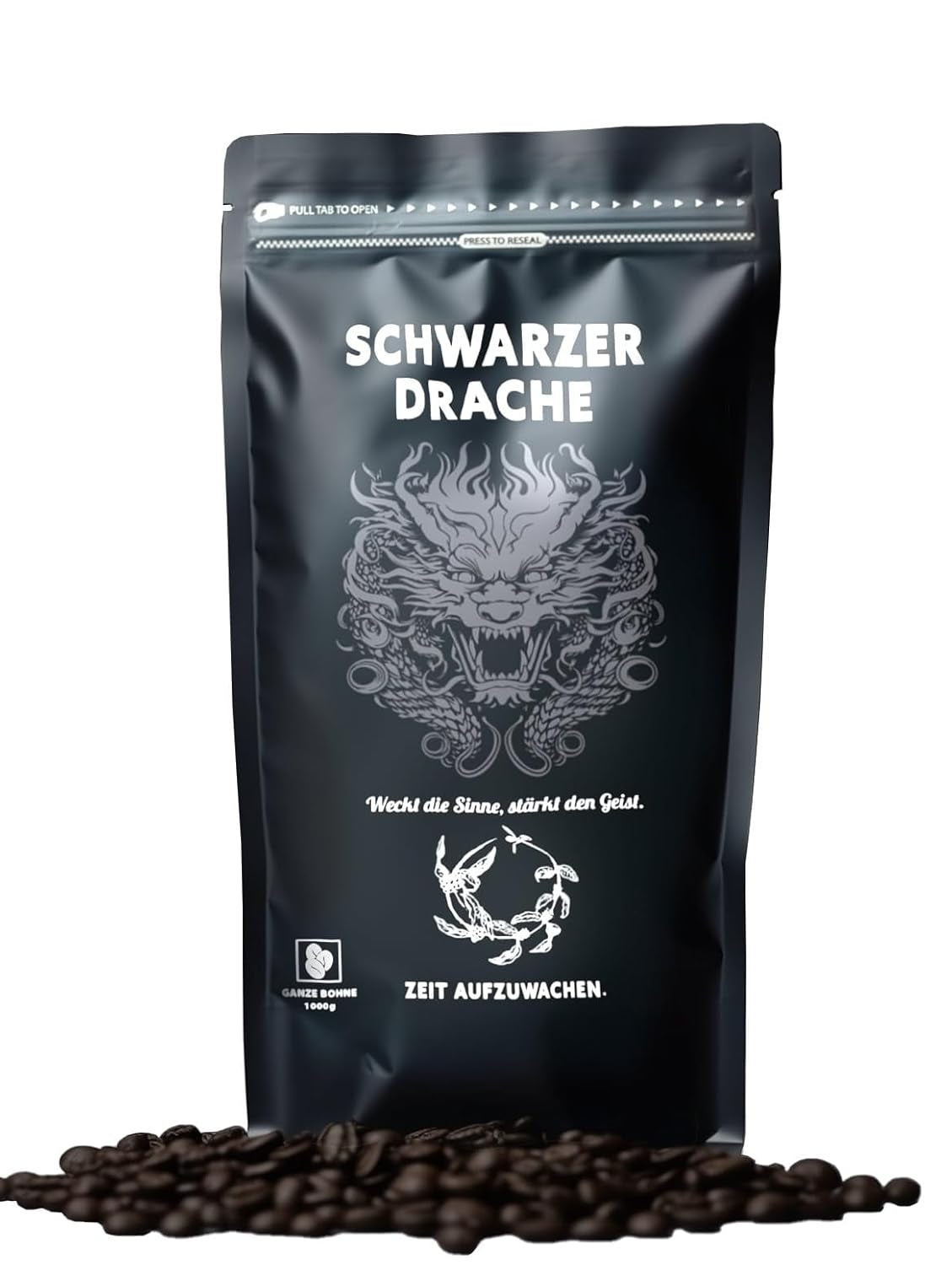 Black Dragon Espresso 100% Robusta - Extra starkt rostade kaffebönor - Mycket starkt och fylligt kaffe med hög koffeinhalt - Mycket stark espresso