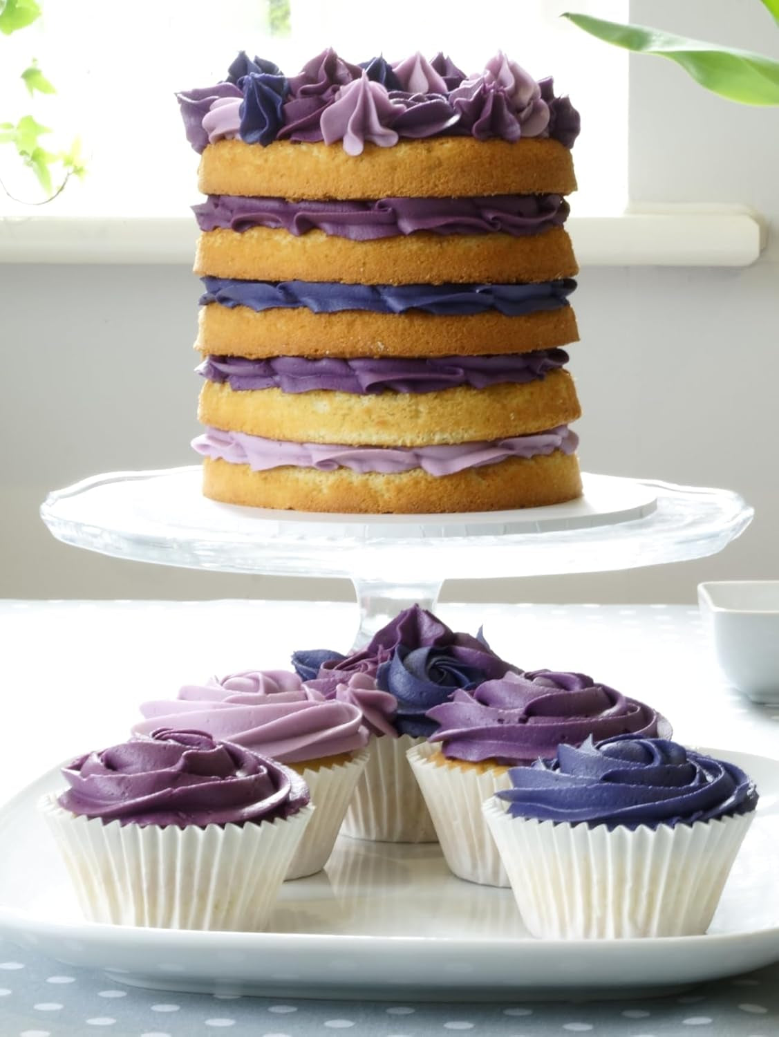 Sugarflair Pasta Matfärgning Lila Set med 4 Pasta Matfärg Fondant Marsipan Sockerpasta Smörkräm med mera: Lila, Lavendel, Grape Lila, Deep Purple - Set med 4