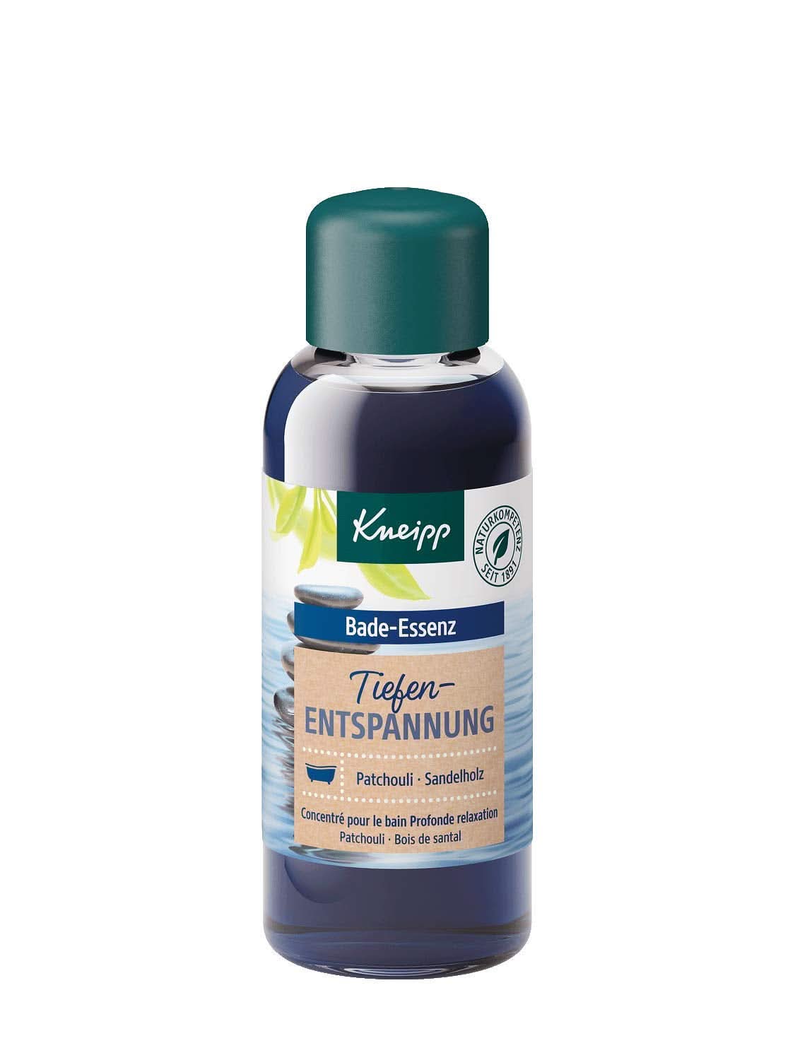 Kneipp, badolja med naturlig patchouli eterisk olja och sandelträextrakt för djup avslappning och lugnande, 100ml Naty Shop