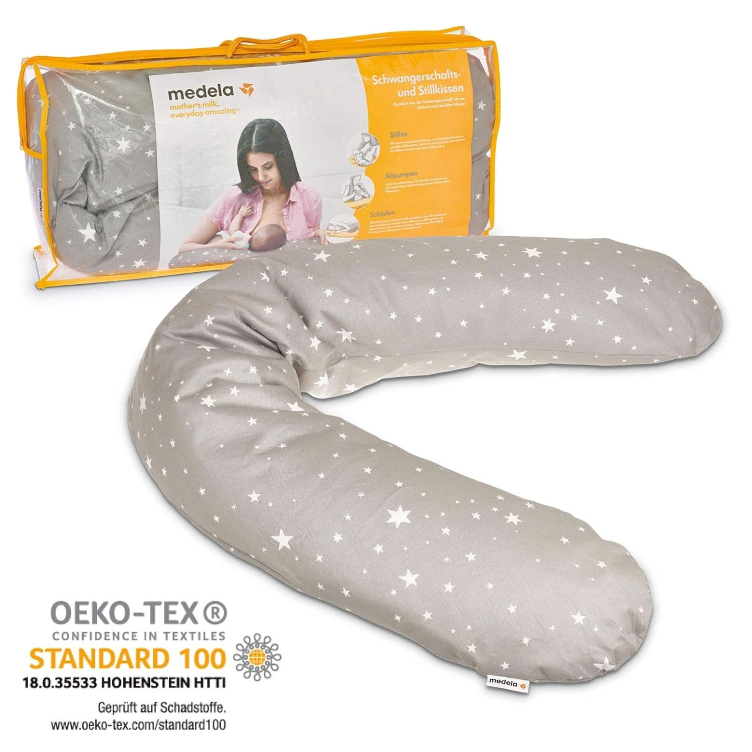 Medela Graviditets- och Amningskudde - Fylld med Eps-mikropärlor Tillbehör Mat och Amning Bebe Naty Shop