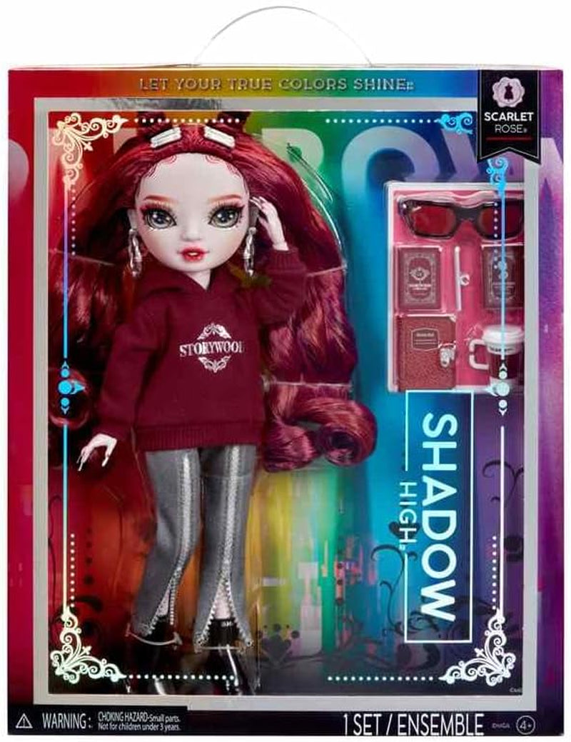 Rainbow High Shadow High Series 3 - Scarlett Rose - Maroon Fashion Doll - Fashionabla kläder och över 10 färgglada lektillbehör - Idealisk för 4-12 åringar och samlare