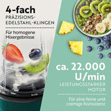 Gourmetmaxx Mr Magic Blender, Smoothie Maker med Xxl Naty Shop tillbehörspaket