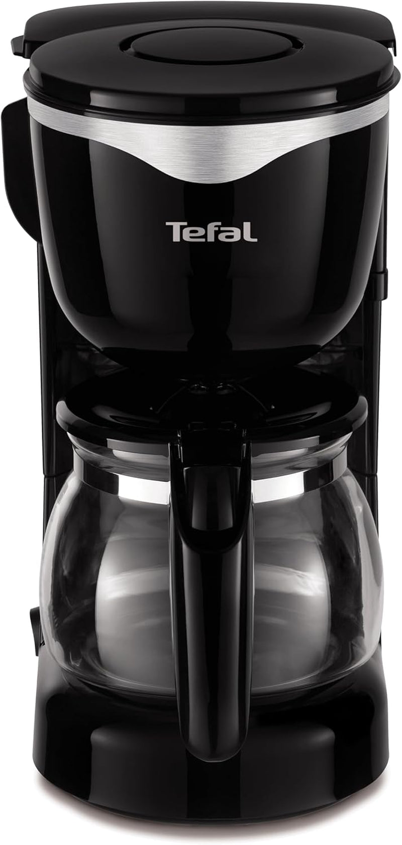 Tefal CM3408 Mini kaffebryggare i glas (600 W, 6 koppar) svart/rostfritt stål, CM340811