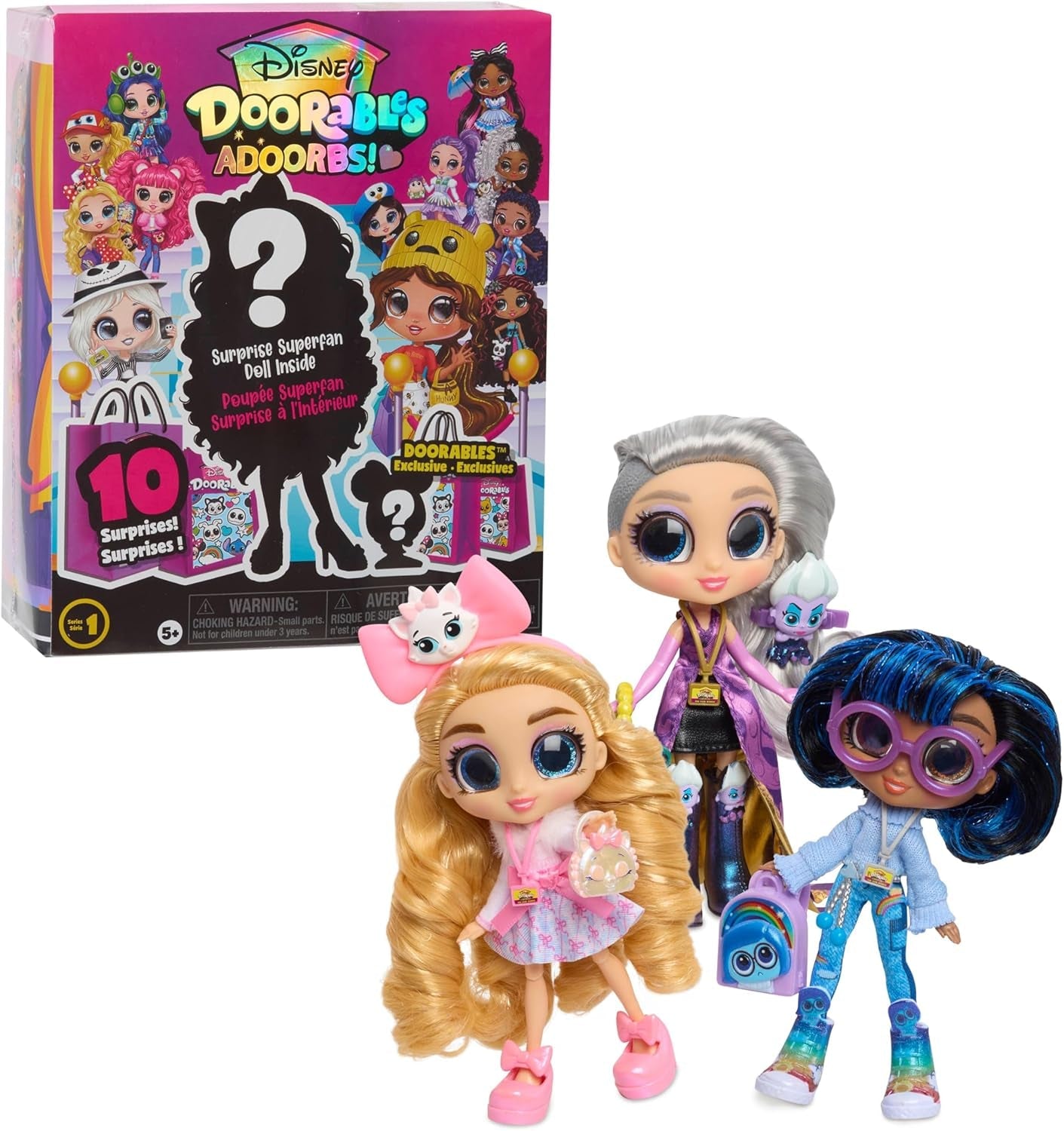 Disney Doorables Adoorbs serie 1 samlardockor med tillbehör, 14 cm, modedocka, leksak 5+, bara lek