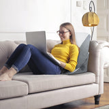 Justerbar kilkudde, läskudde av högdensitetsskum med nackrulle för säng och soffa, ergonomisk sängkil för sömnrefluxapné, benkudde, ryggkudde för läsning, spel eller tv-tittande