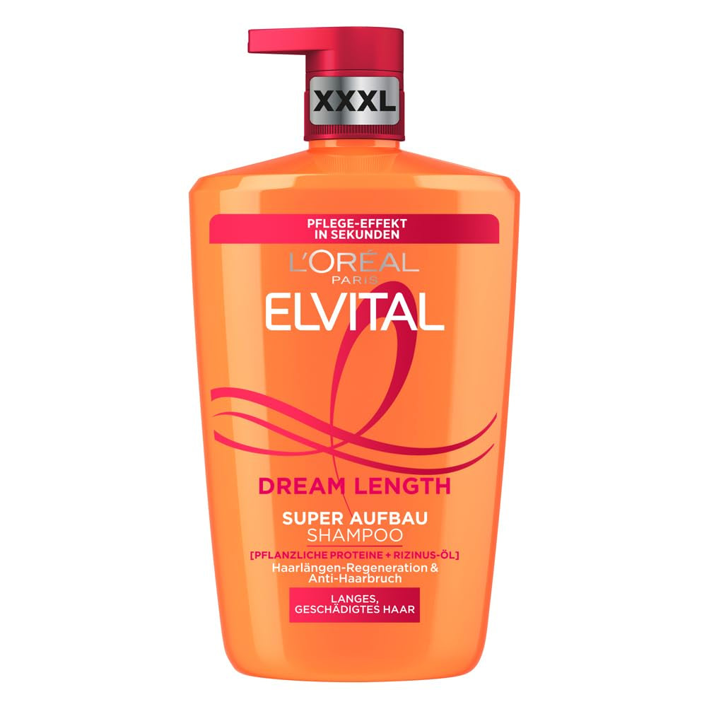 L'Oréal Paris Elvital Dream Length Super Building Schampo, för drömmande långt hår Dusch och bad L'Oréal 1 Liter Dream Length
