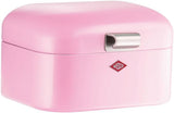 Wesco Mini Grandy brödbehållare i rosa, pulverlackerad stålplåt, ventilationshål och robusta handtag Matförvaringslådor Naty Shop Pink