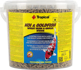 Vetegroddar och vitlöksstavar KOI&Goldfish 5L / 430g - Dammfiskfoder för daglig utfodring av koifisk i ett brett temperaturområde från 8 till 30°C