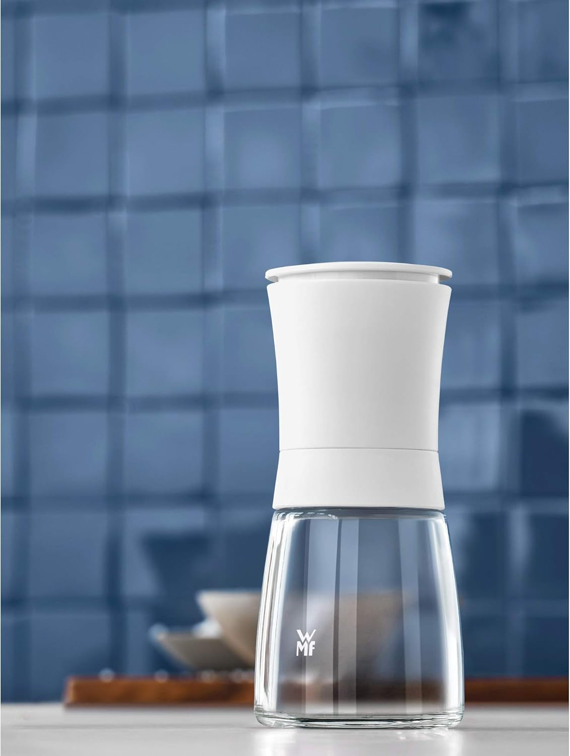 WMF Trend salt- eller pepparkvarn 14 cm, utan fyllning, keramisk kvarn, plast, glas, vit Kvarn och skivare Naty Shop