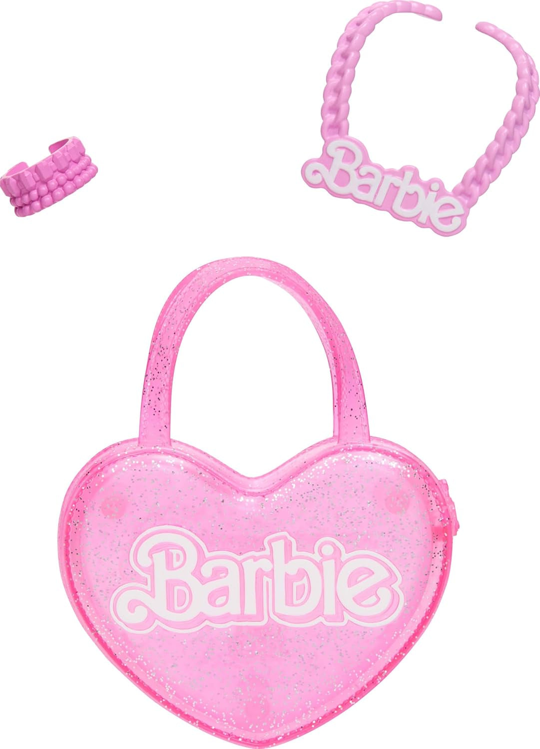 Fashionabla Barbie Doll 71 cm blond med avtagbara kläder Rosa topp jeanskjol Cowboyboots Halsband och handväska HYT84