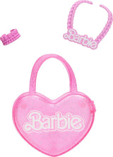 Fashionabla Barbie Doll 71 cm blond med avtagbara kläder Rosa topp jeanskjol Cowboyboots Halsband och handväska HYT84