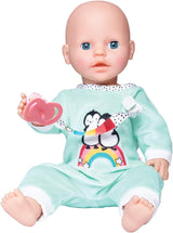 Heless 1181 - Polka Dot Penguin Design Doll Jumpsuit gjord av mjuk velour med högkvalitativ broderi, storlek 28-35 cm