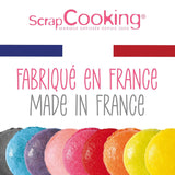 Scrapcooking - Set med 9 pulveriserade matfärger - blå, gul, rosa, lila, orange, limegrön, röd, pulverrosa, svart - ätbart färgpulver för kakor, muffins, macarons - 4270