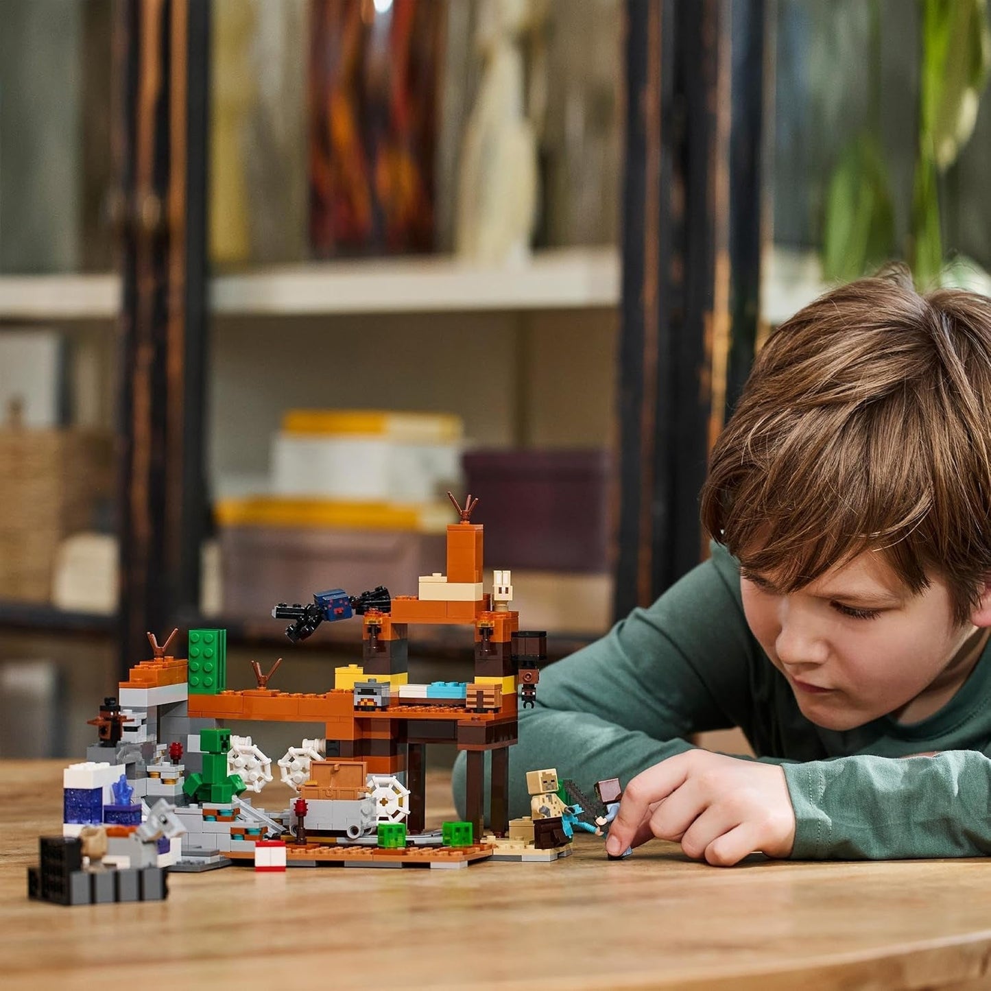 LEGO Minecraft Badlands Mine Videospelsgruvleksaksset för pojkar och flickor i åldrarna 8+ Kul byggstenar Äventyrsset Födelsedagspresent 21263 Byggset Besuche den LEGO-Store