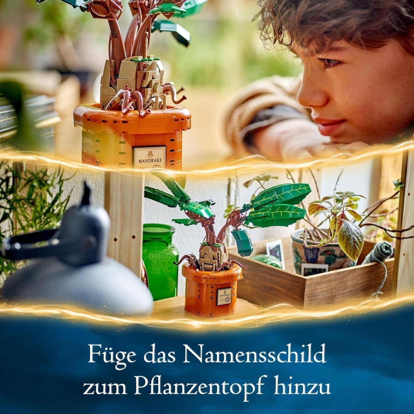 LEGO Harry Potter Magic Potion Plant: Mandrake, krukväxtleksak, magisk present till flickor, pojkar och alla fans, fantasifulla lekset för barn, heminredning 76433 Byggset Besuche den LEGO-Store