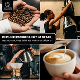 KING'S COFFEE - WHITE EDITION - lätt blandning 100% Arabica från Etiopien, Mexiko, Peru och Tanzania - liten sats rostning i Italien - hela espressobönor för portafiltermaskiner - 1 kg