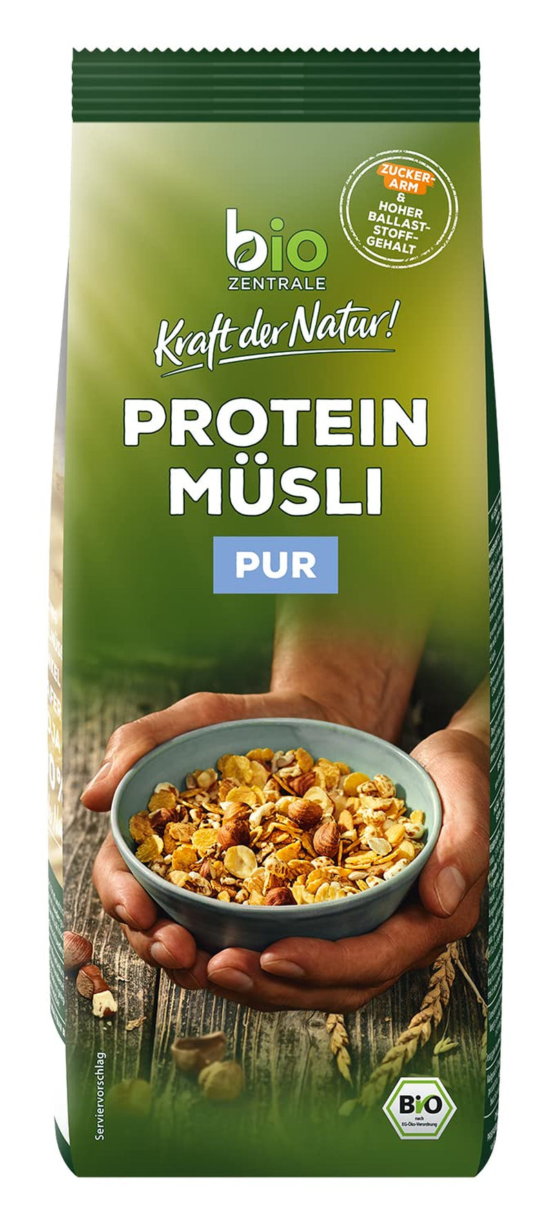 Biozentrale ren proteinmüsli - 375g - Ekologisk med honung - Som frukostflingor eller som mellanmål