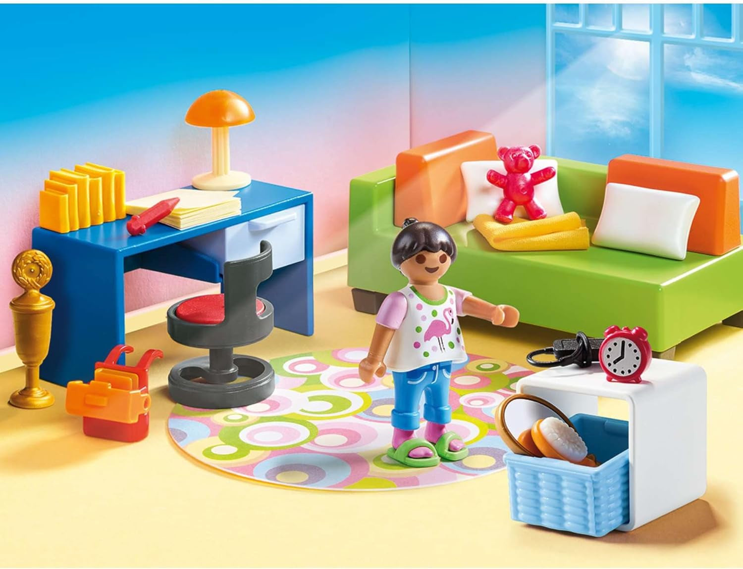 PLAYMOBIL Dollhouse 70209 Ungdomsrum med flickfigur och tillbehör, åldrarna 4+