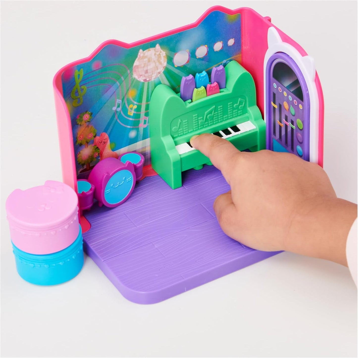 Gabby Dollhouse Deluxe Room Groovy Music Room och Deluxe Room Sweet Dreams Fluffy Cat Bedroom