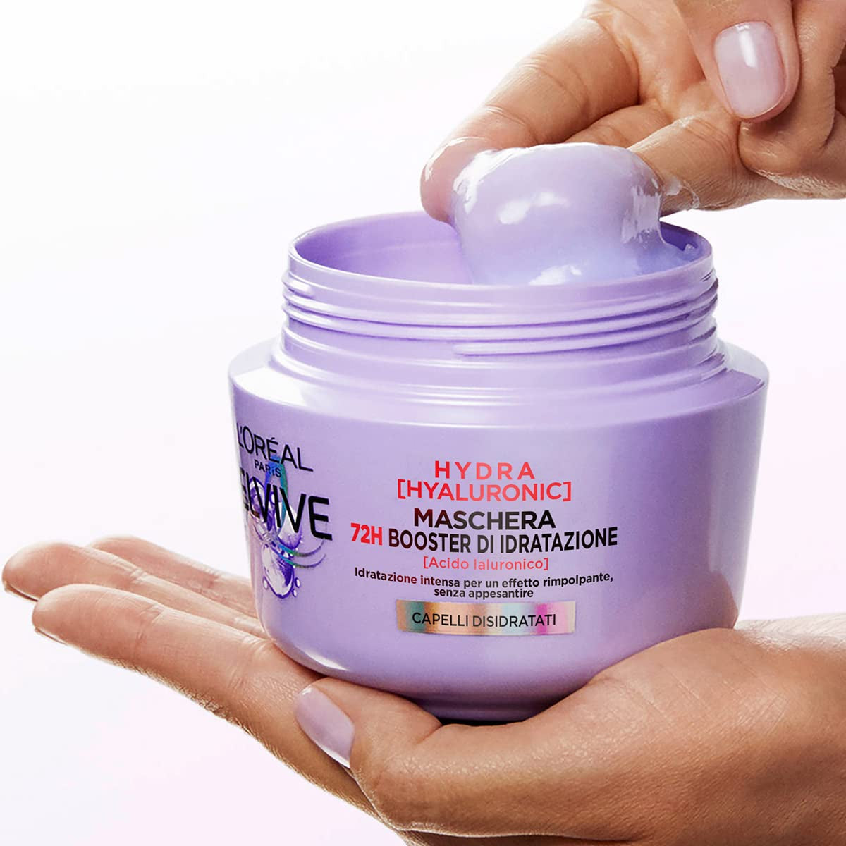 L'Or?al Paris Elvive Hydra Hyaluronic Maschera 72H Booster di Idratazione 300 ml Hårmask Naty Shop