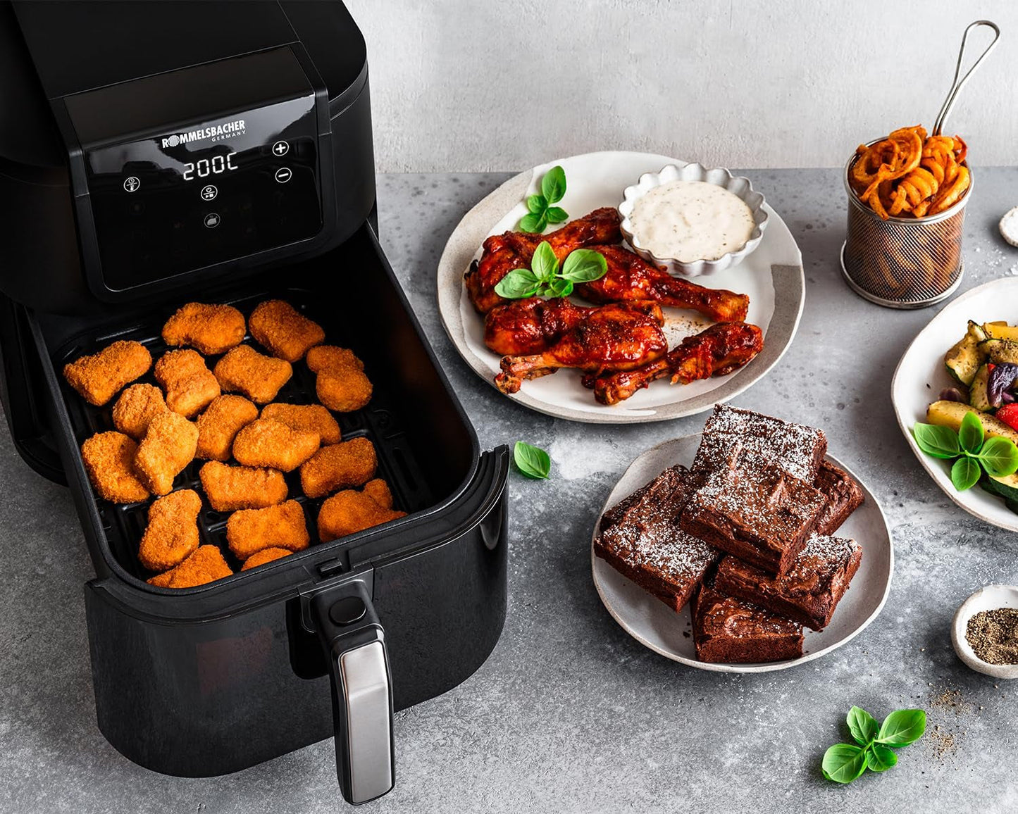 ROMMELSBACHER Varmluftsfritös med fönster FRH 1700, 10 program, tysta Vitvaror Naty Shop