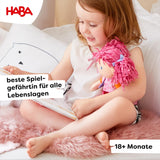 HABA Lilli-Lou docka - Mjuk tygdocka från 18 månader - 30 cm med kläder och hår - Perfekt lekkamrat för små barn - 1302842001