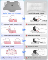 Ortopedisk kudde, sidostödskudde, nackstödskudde, nacksmärkkudde, kudde med memory foam, ergonomisk kudde, för rygg- och magstöd i sidled - fjärilsformade cervikala ortopediska kuddar Naty Shop