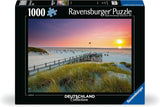 Ravensburger Pussel 12000690 - Solnedgång över Amrum - 1000 bitars pussel för vuxna och barn från 14 år, Nordsjöstrandpussel Pussel Naty Shop