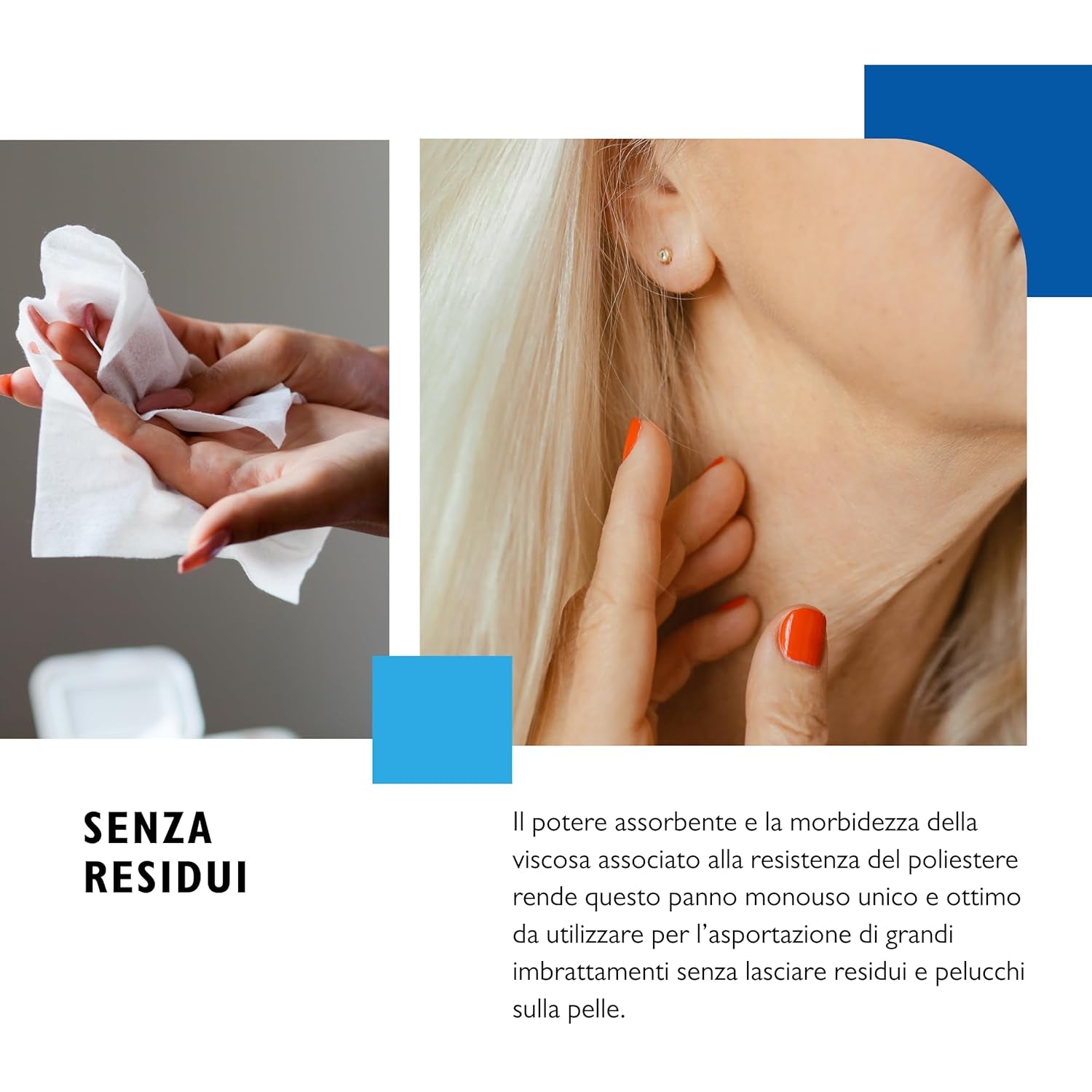 BIODERM Cellusoft - mjuka, multifunktionella våtservetter av viskos och polyester för engångsbruk - multifunktionella våtservetter för den känsliga hygienen av känslig och rodnad hud hos äldre och barn - 30 x 38 cm (50)