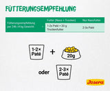 JOSERA Anka- och kycklingpastej med persilja (16 x 85 g) | Vuxen | Premium våtfoder för vuxna katter | Duck and chicken pate | Laxolja | Inga korn | Våt kattmat i färska påsar | Paket om 16