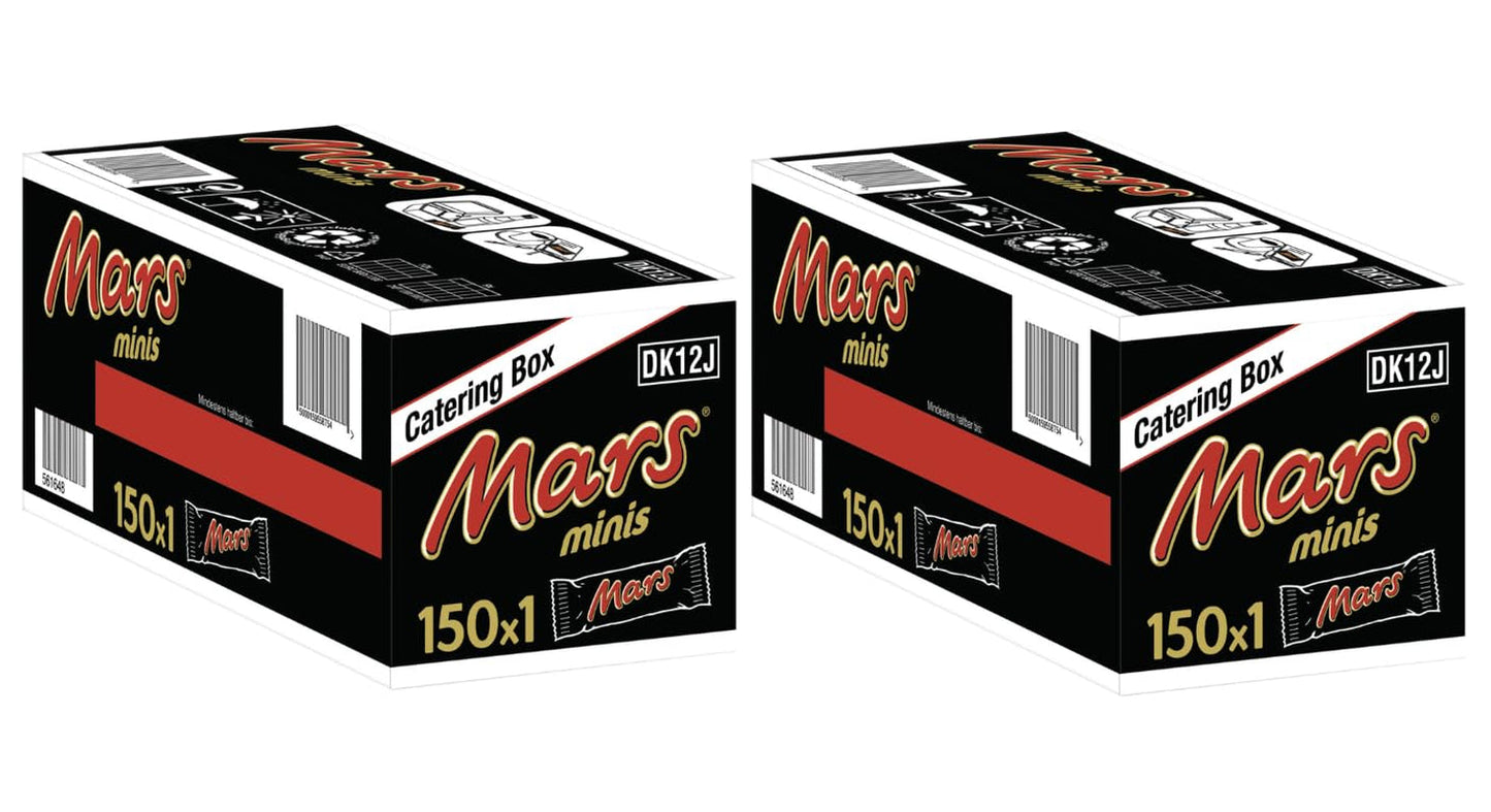 Mars Minis Chokladkakor | Bulkförpackning choklad | Karamell | 150 x 18 g