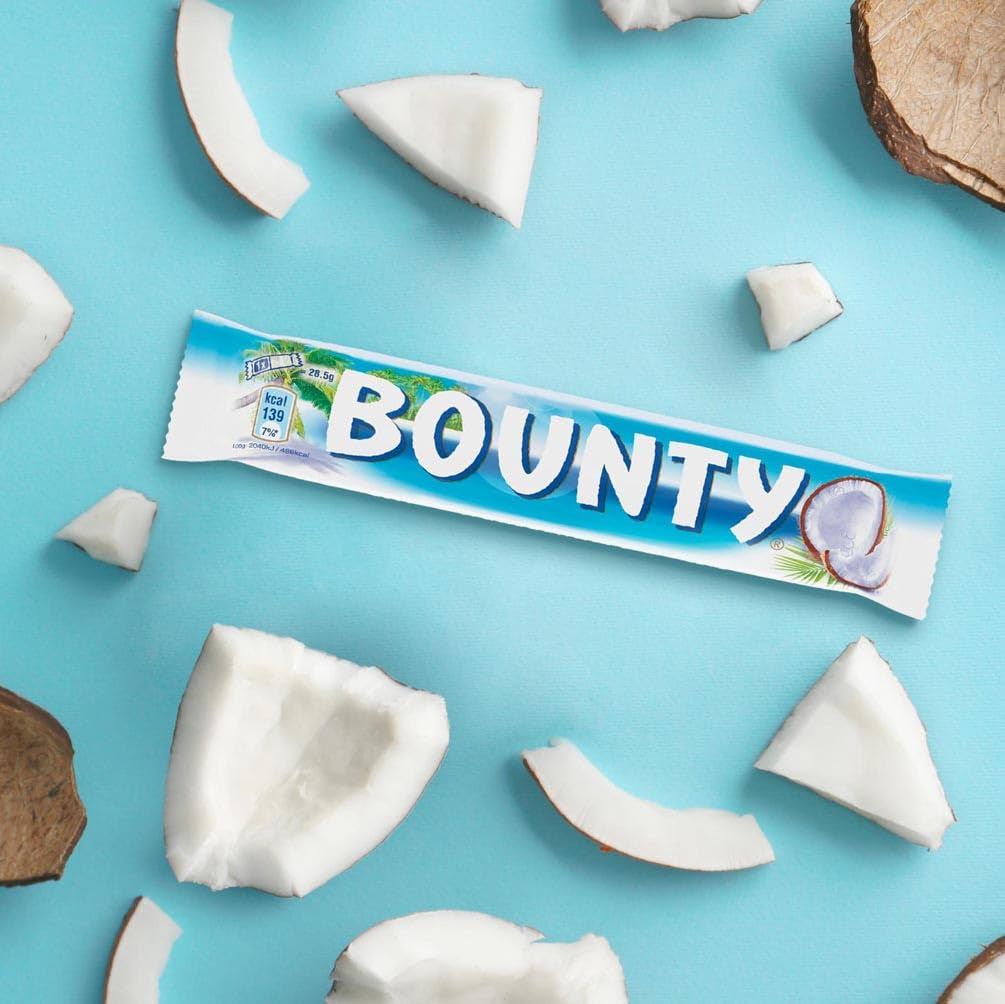 Bounty Chokladkakor Kokoschokladsmak 24 barer i en förpackning (24 x 57 g)