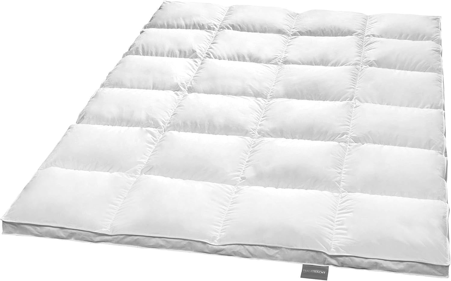 Traumnacht Basic Lätt duntäcke med nytt vitt dun (60%) och fjädrar (40%), DIN EN 12934, 135 X 200 Cm, Down Pass och Oeko-Tex certifierat, tillverkat enligt tysk kvalitetsstandard Täcken och täcken Naty Shop 90 procent dun / 10 procent fjädrar Väldigt varmt vintertäcke 10 0 0
