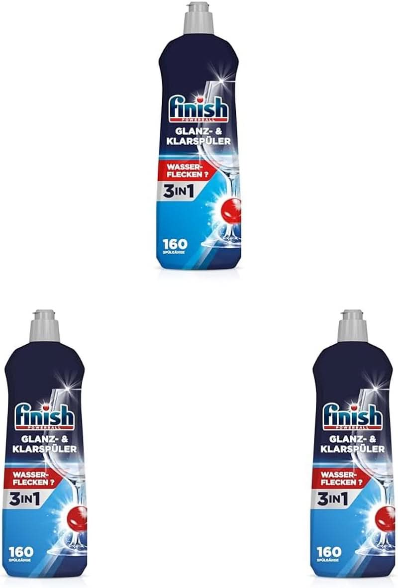 Finish Shine & Rinse Aid - För blank och torr disk utan vattenfläckar - Megapack 800 ml (3-pack) Naty Shop 3 x 800 ml
